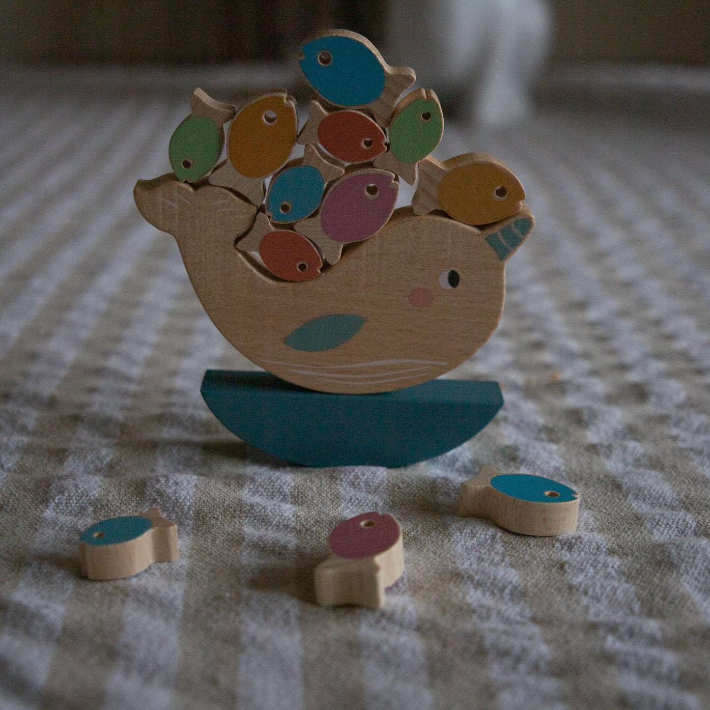 Wooden Narwhal Balancing Game