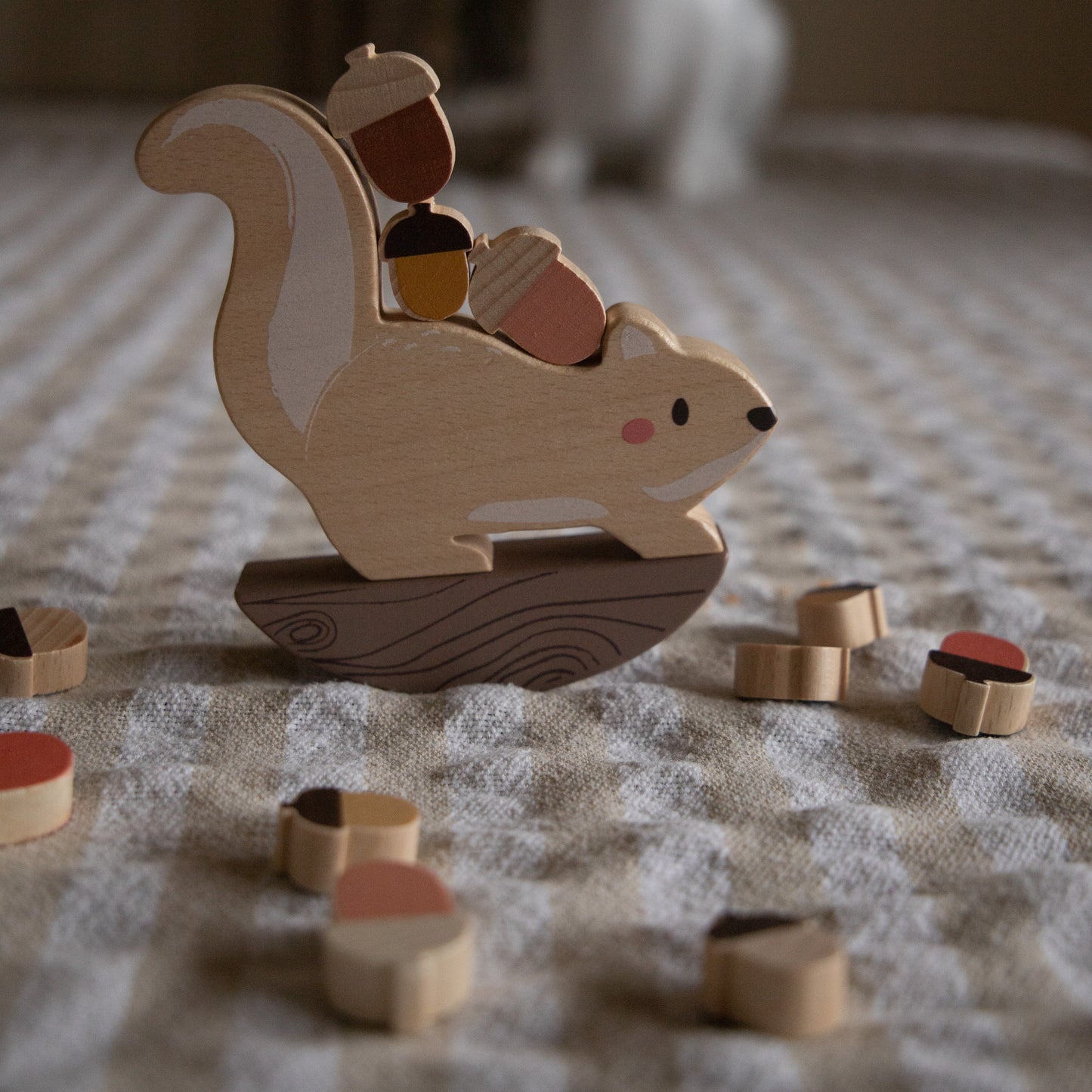 Wooden Squirrel Balancing Game