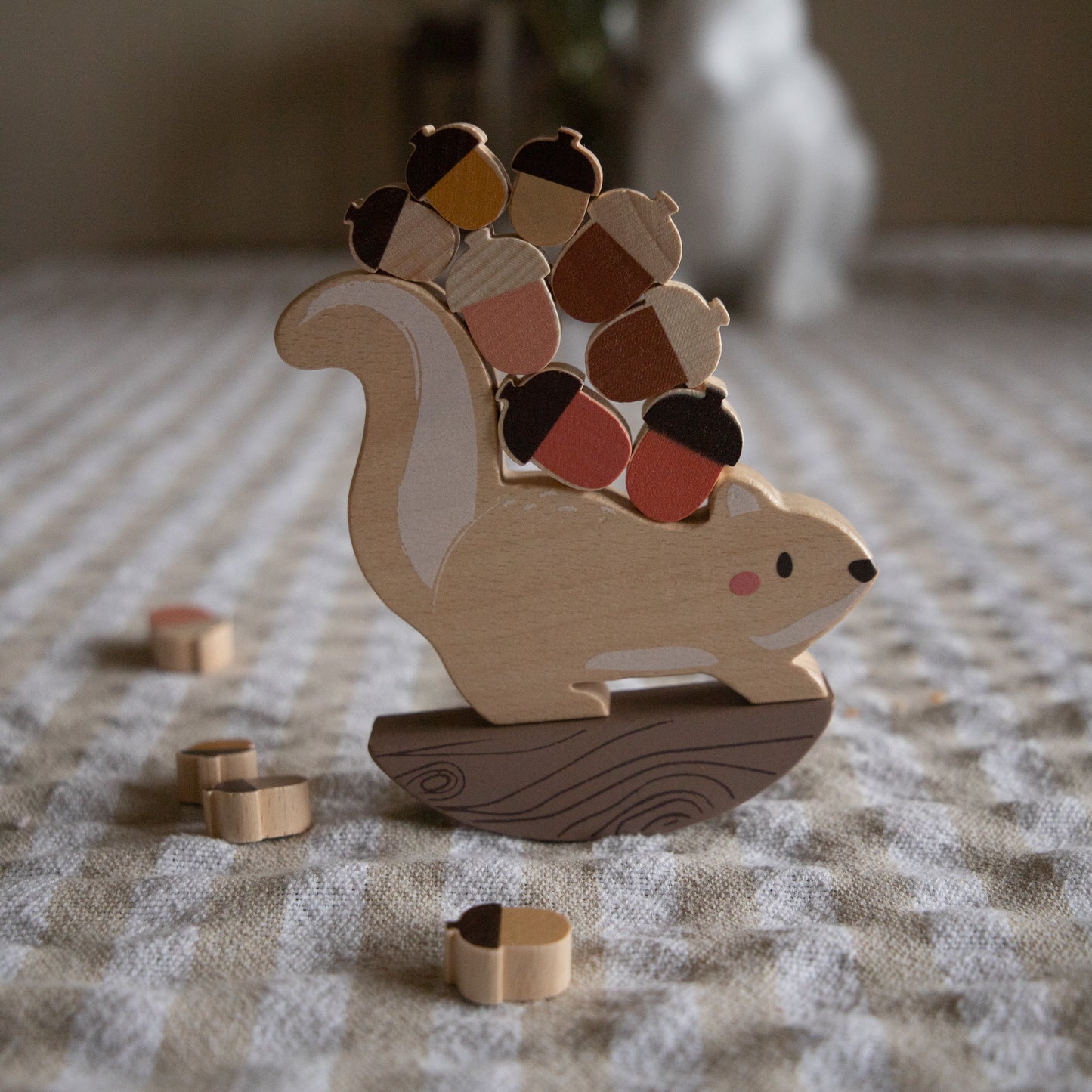 Wooden Squirrel Balancing Game