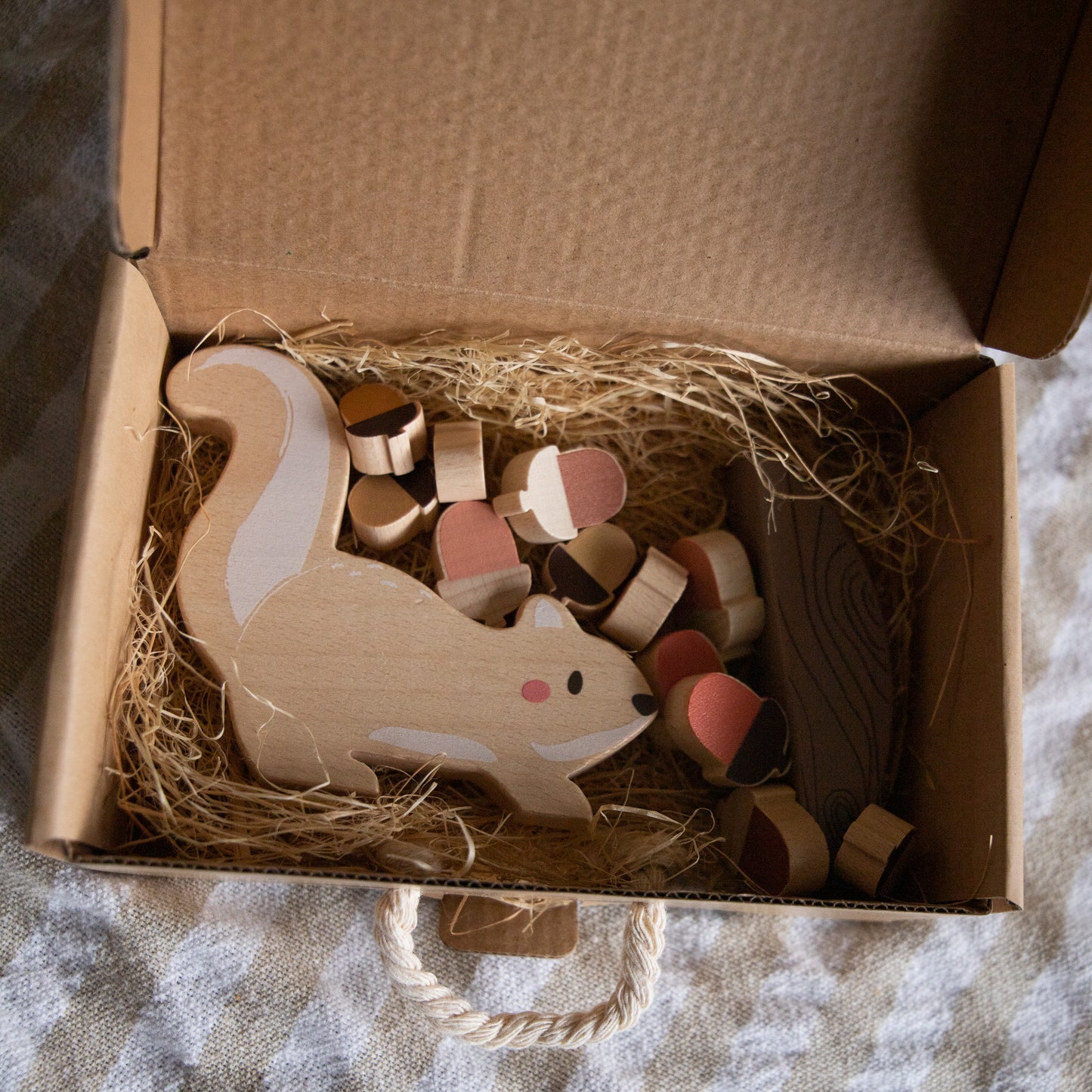 Wooden Squirrel Balancing Game